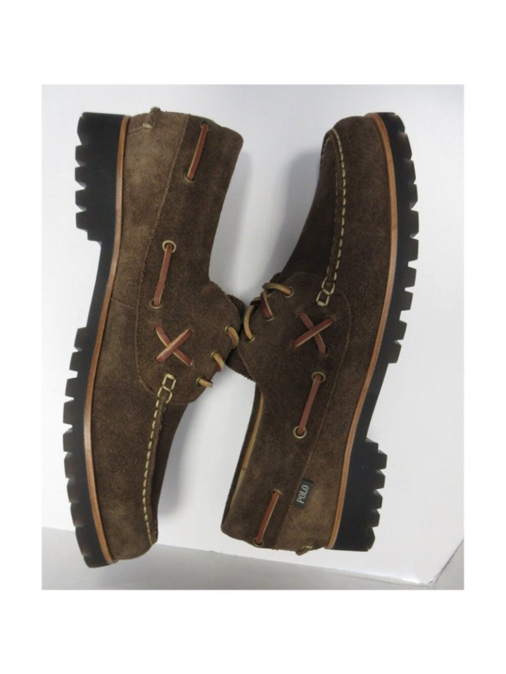 Polo Ralph Lauren Boat Shoes 11.5 D Ranger Deck Cow Suede Lug Sole - Picture 4 of 12
